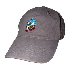 Sega Sonic the Hedgehog Sega Hat Cap Gray Buckle Back‎ One Size Adjustable Gray